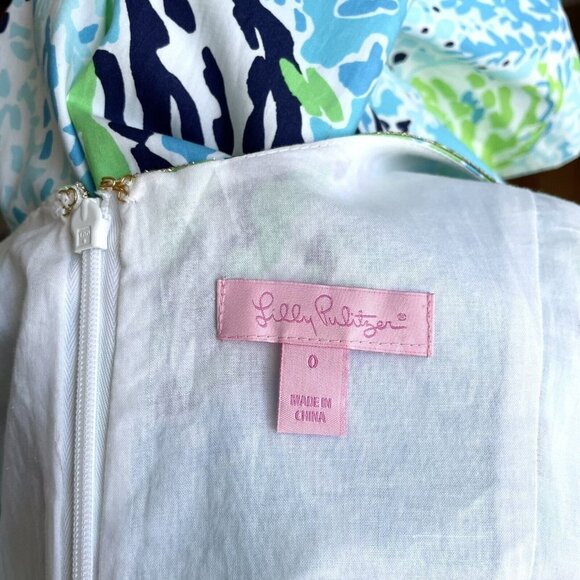 Lilly Pulitzer Janice Shift Dress Spa Blue Lets Cha Cha - Picture 7 of 8